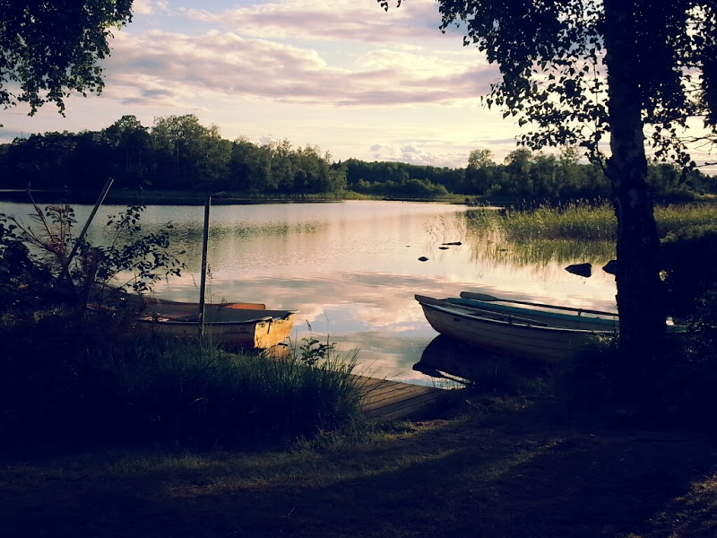 Schweden 2015, am See, Linneryd Camping